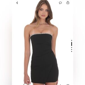 Lucy in the Sky Black Strapless Dress- size:XS. MINT CONDITION worn one time!